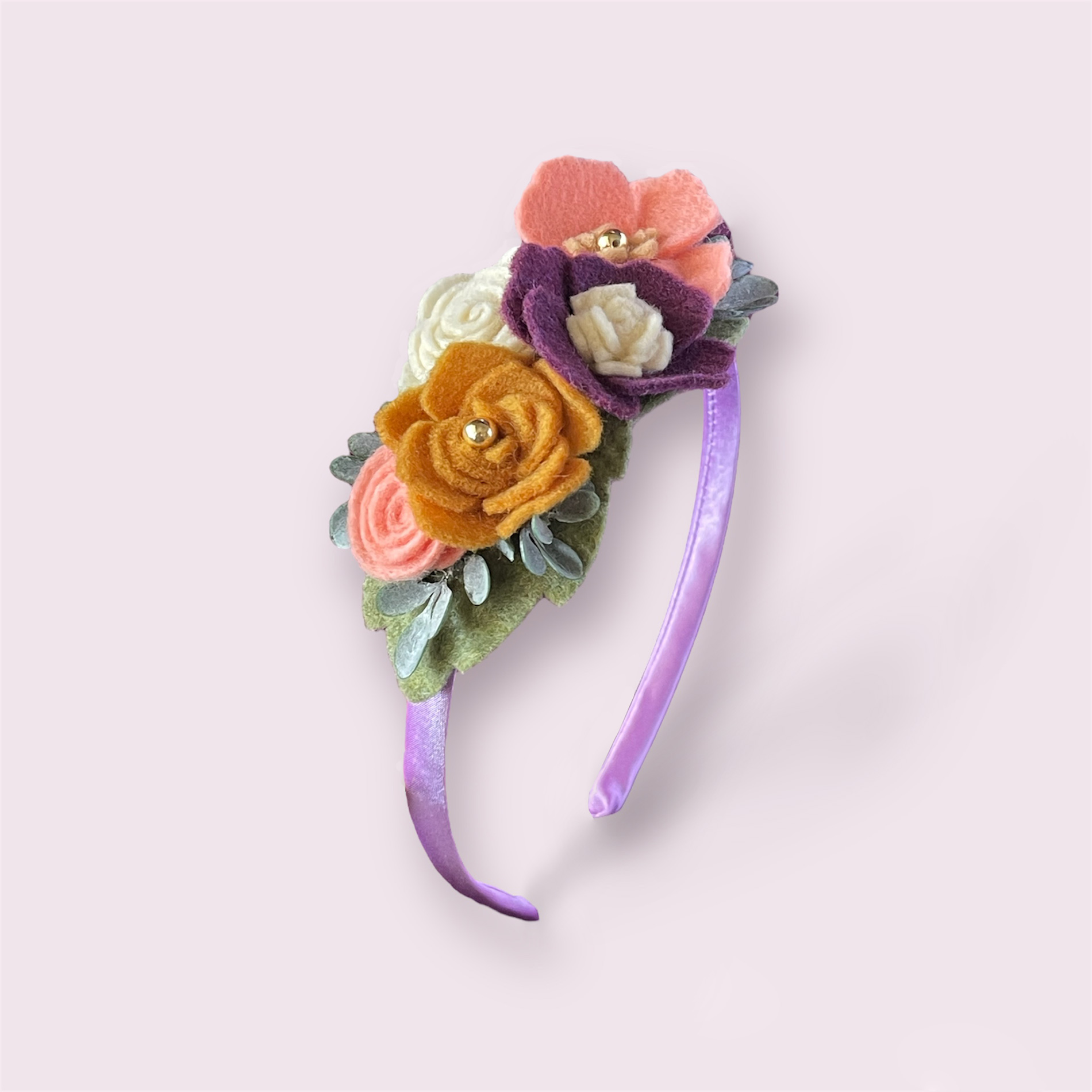 Rapunzel Felt Flower Inspired Girls Headband