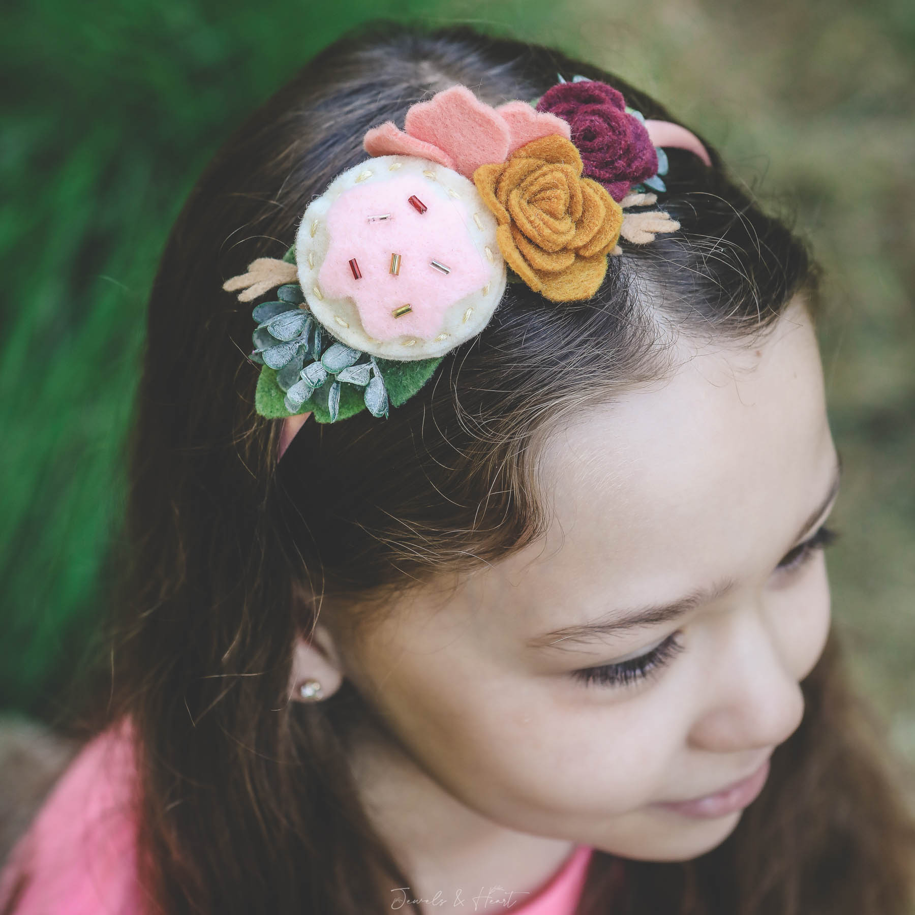 Felt Sugar Cookie Baking Flower Headband