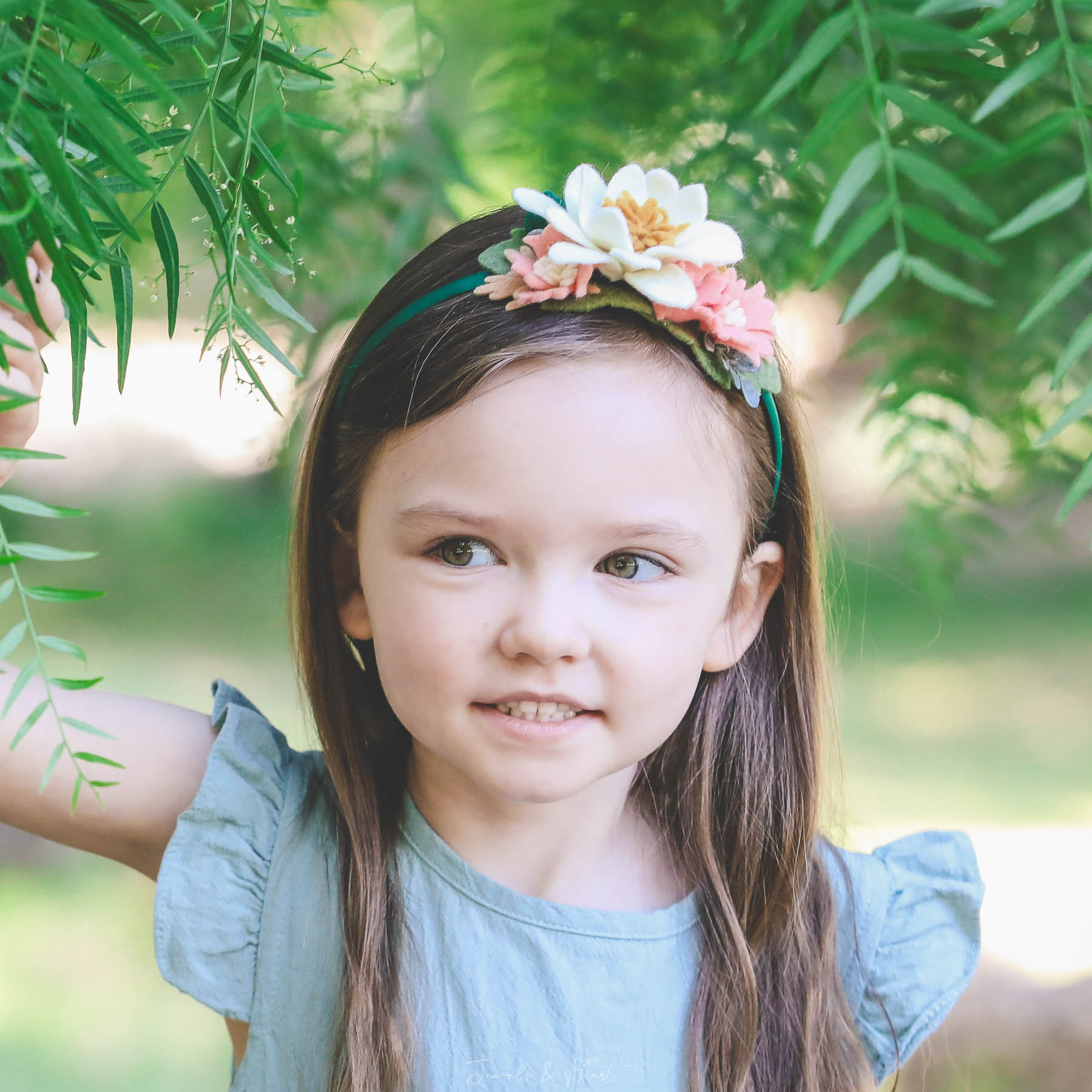 Tiana Inspired Princess Flower Headband