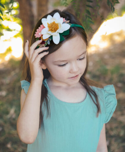 Tiana Inspired Princess Flower Headband