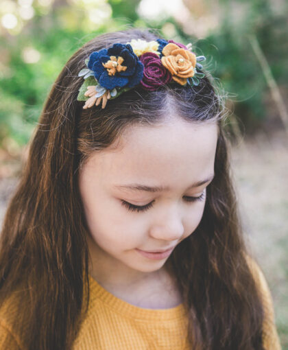 Belle Inspired Flower Headband